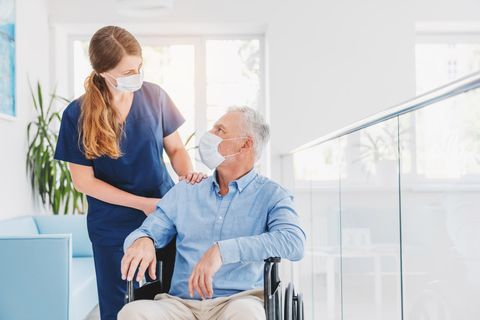 Nurse And Senior Couple Talking — Vicksburg, MS — Washington Home Health Agency LLC