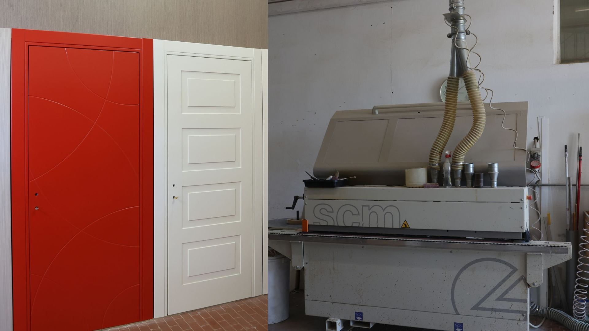 Una persona che usa un cacciavite per installare la maniglia di una porta bianca.