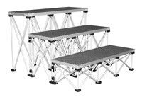 three risers set with different heights