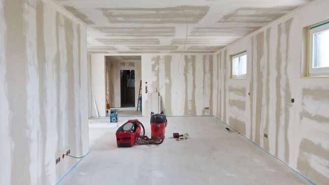 Professional water damage restoration using dehumidifiers
