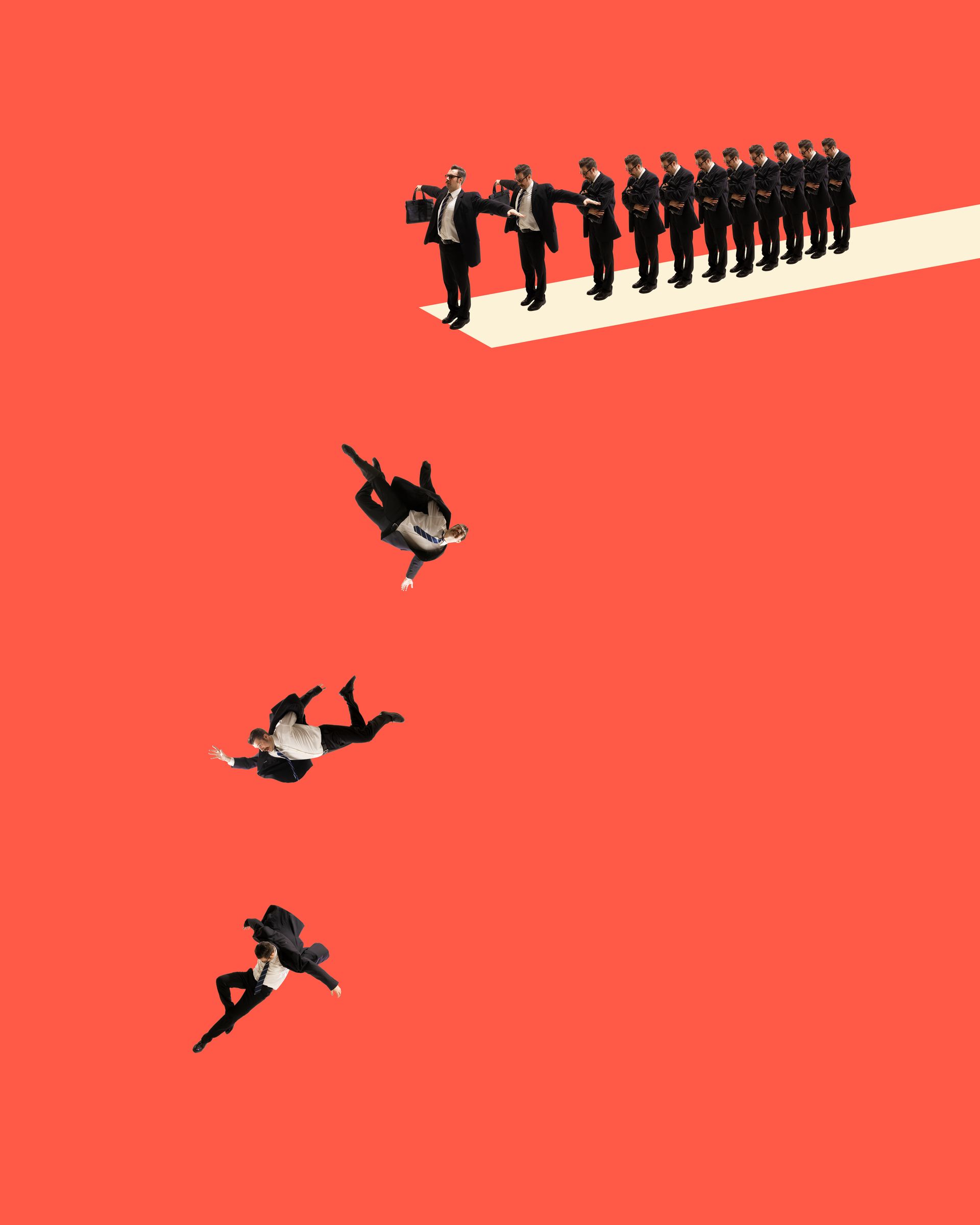 People on diving board