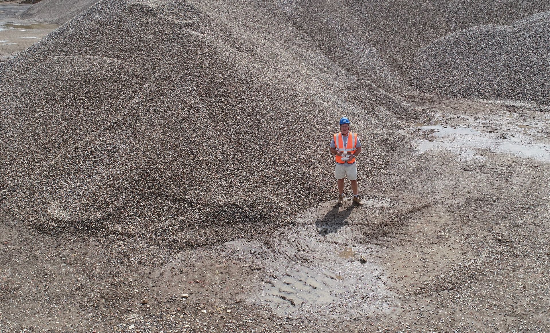 Richard flying a DJI Mavic 2EA in a quarry