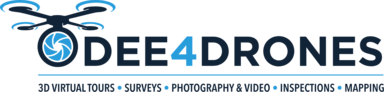 A logo for a company called dee 4 drones