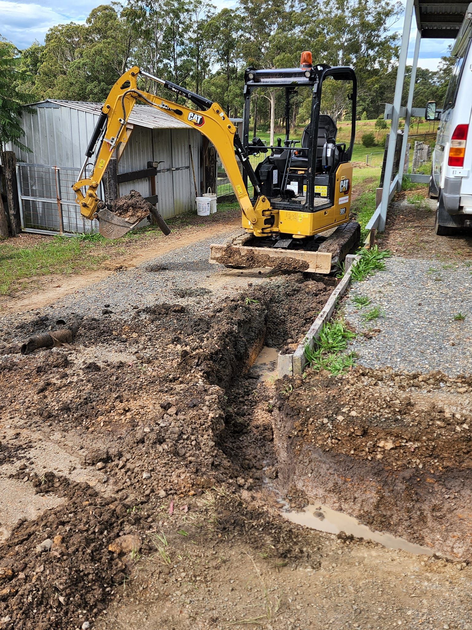 Concrete Drainage Pipe on a Construction Site — CHT Excavation and Hire In Wherrol Flat NSW