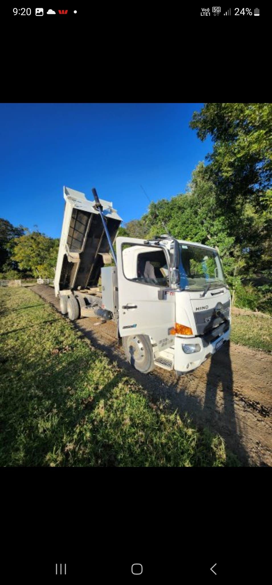 Orange Tipper Truck — CHT Excavation and Hire In Wherrol Flat NSW