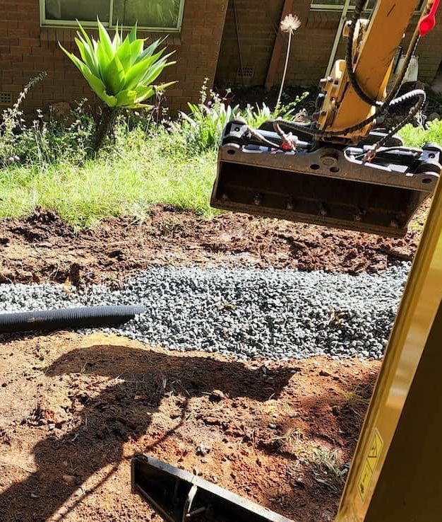 Group Of Worker Wear Safety Uniform For Digging Trench — CHT Excavation and Hire In Wherrol Flat NSW