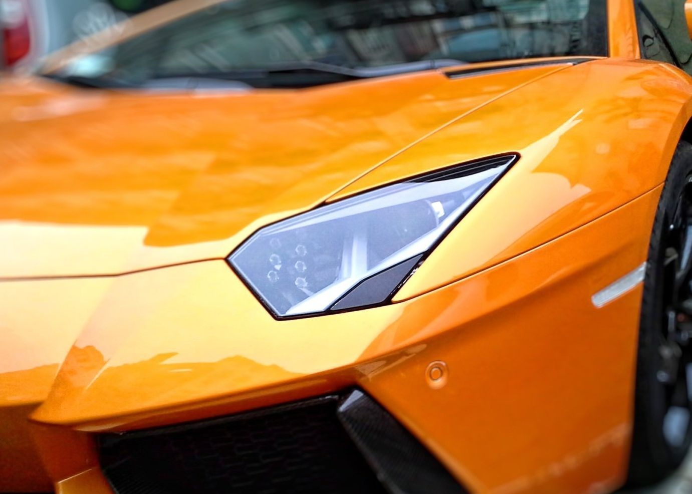 picture of orange car well-detailed