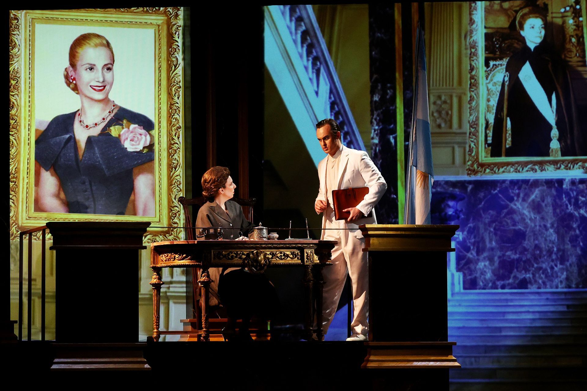 Corpus Evita desk scene