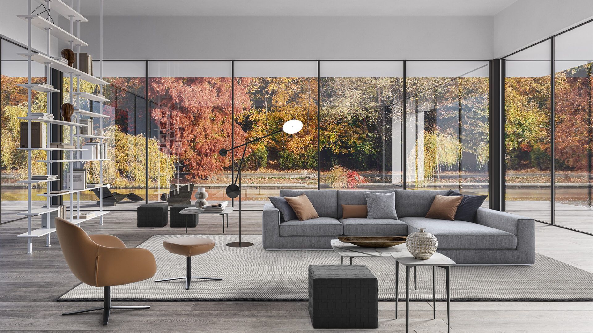 Un soggiorno con un divano e una sedia