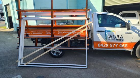 A Truck Loaded by Steel Frames — Quality Custom Screens in Caloundra, QLD