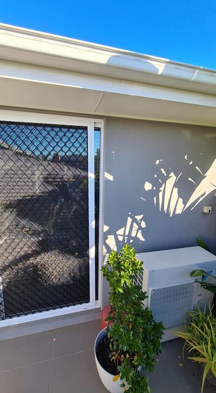 Sliding Glass Door with Security Screen — Quality Custom Screens in Caloundra, QLD