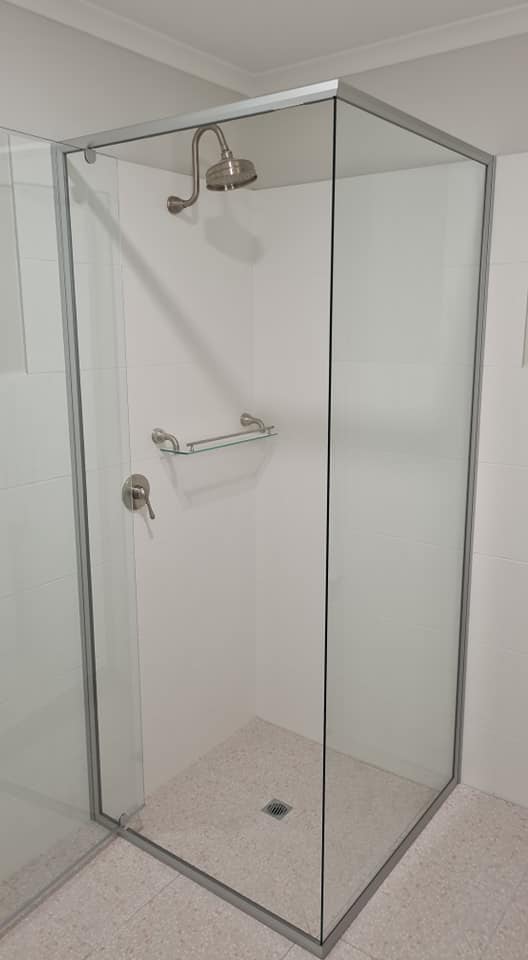A Small Shower Room with Shower Screen — Quality Custom Screens in Caloundra, QLD