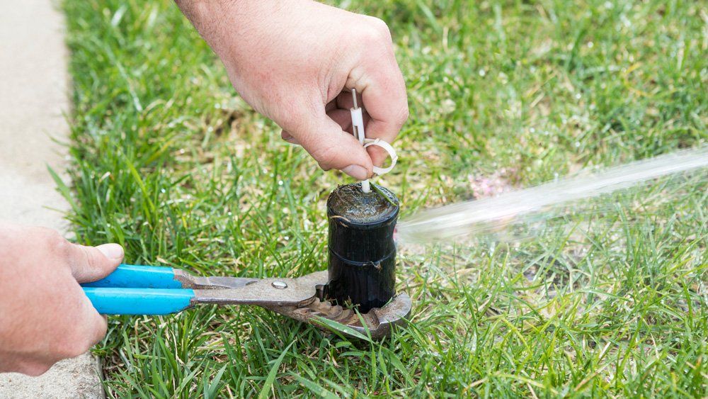 A Sprinkler Being Adjust — South Rockwood, MI — A-1 Sprinklers Inc.
