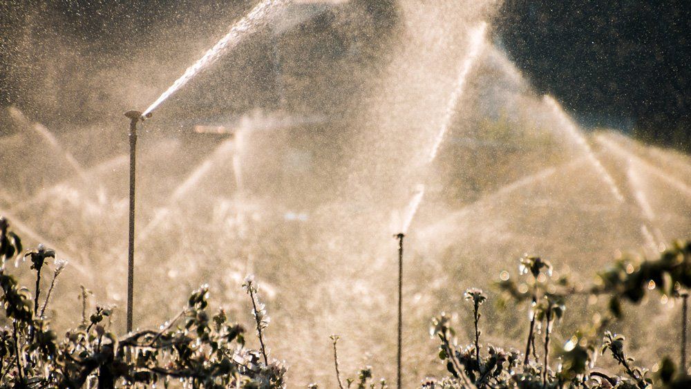 Sprinkler On Winter — South Rockwood, MI — A-1 Sprinklers Inc.