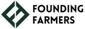 A dark green, abstract geometric square logo next to the bold, black text 