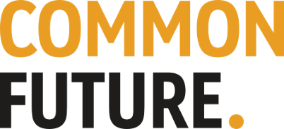 A logo for a company called common future