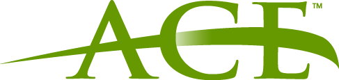 A green ace logo on a white background