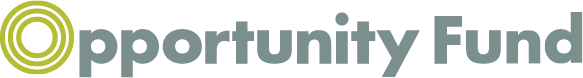 A logo for the opportunity fund is shown on a white background