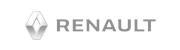 Um logotipo preto e branco da renault em um fundo branco.