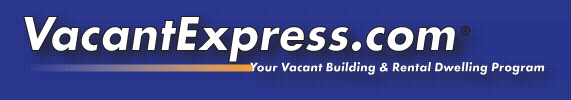 A blue background with vacantexpress.com written on it