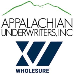 A logo for appalachian underwriters inc wholesure