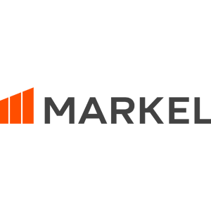 The markel logo is orange and black on a white background.