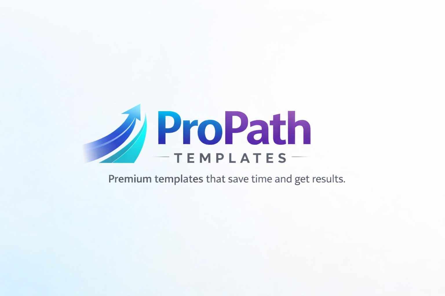 ProPath Templates logo with blue gradient arrow and tagline on a white background