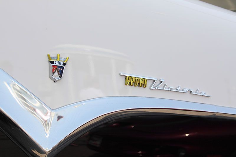 A close-up of a white car.