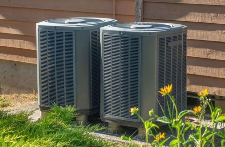 air-conditioning condenser install in customers north Miami beach home