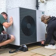 HVAC installation of new air conditioning condenser