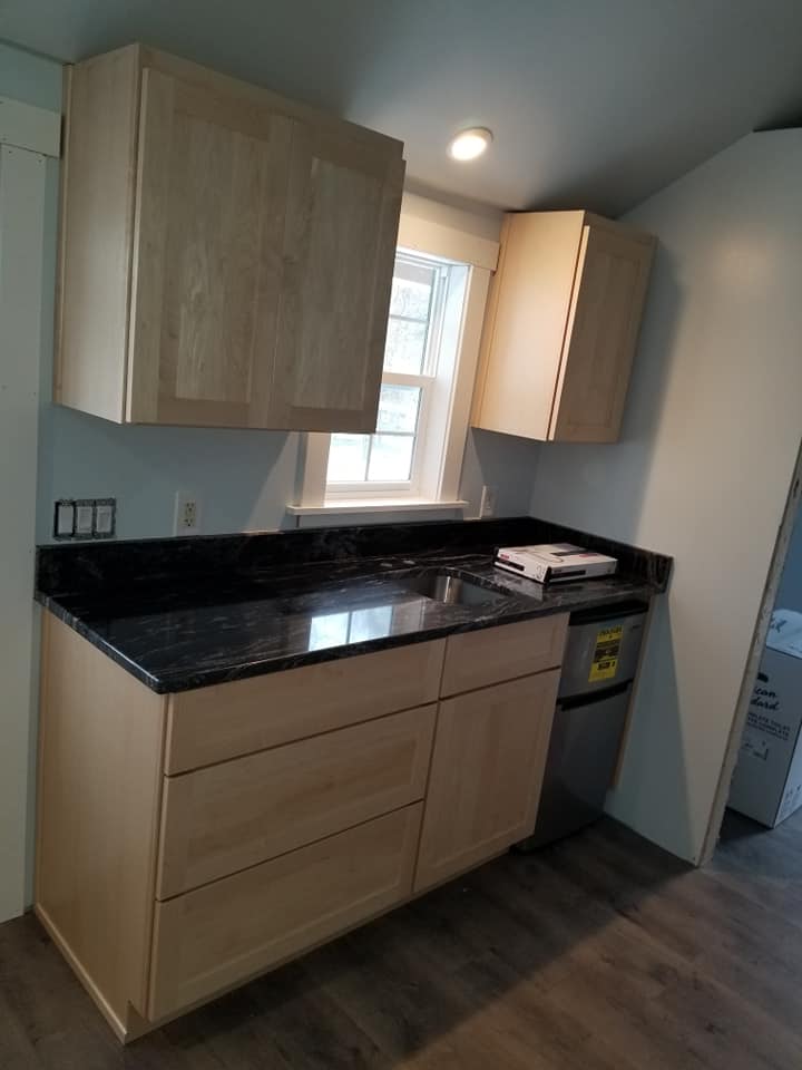 Installs — Small Kitchen with Black Granite Countertop in Wilmington, DE