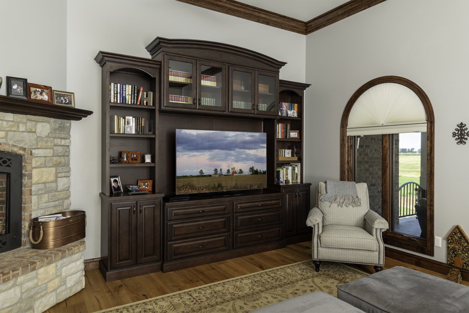 Flooring Installation — Dark Brown Cabinet in Wilmington, DE