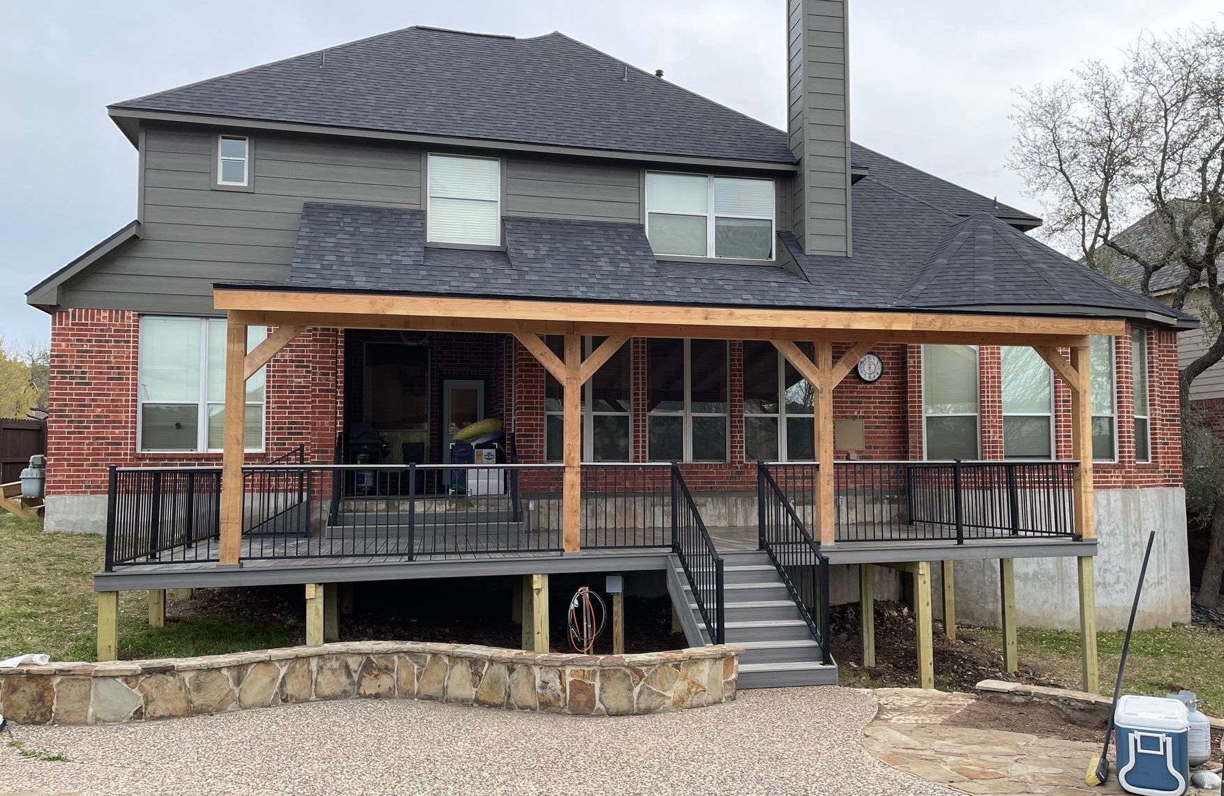 extravagant grey composite deck