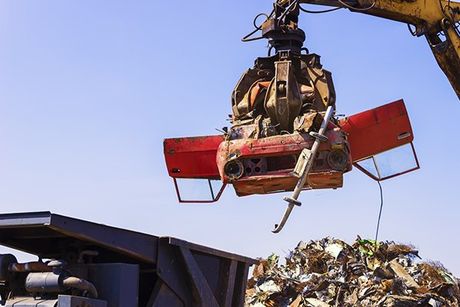 Crane Lift Old Car for Recycling — Scrap Metal in Washington, PA