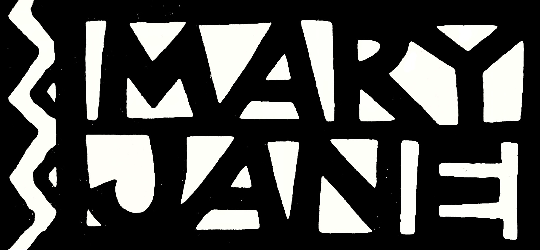 Black and white graphic with the words 