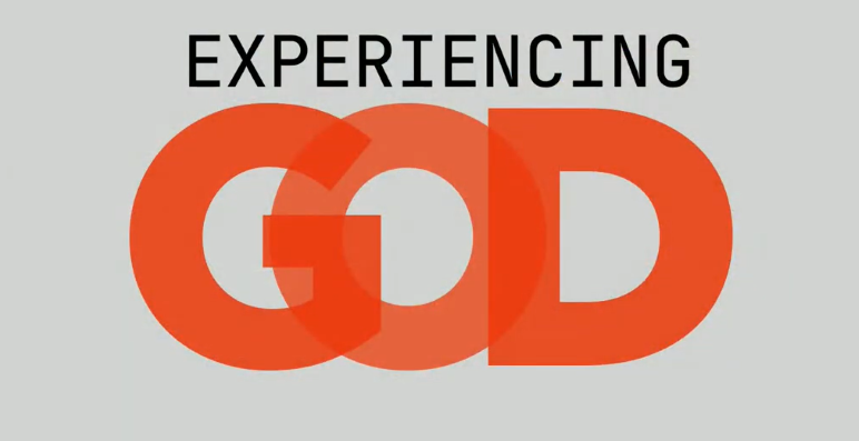 Experiencing God in orange letters.