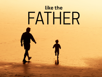 A father walking with his son.