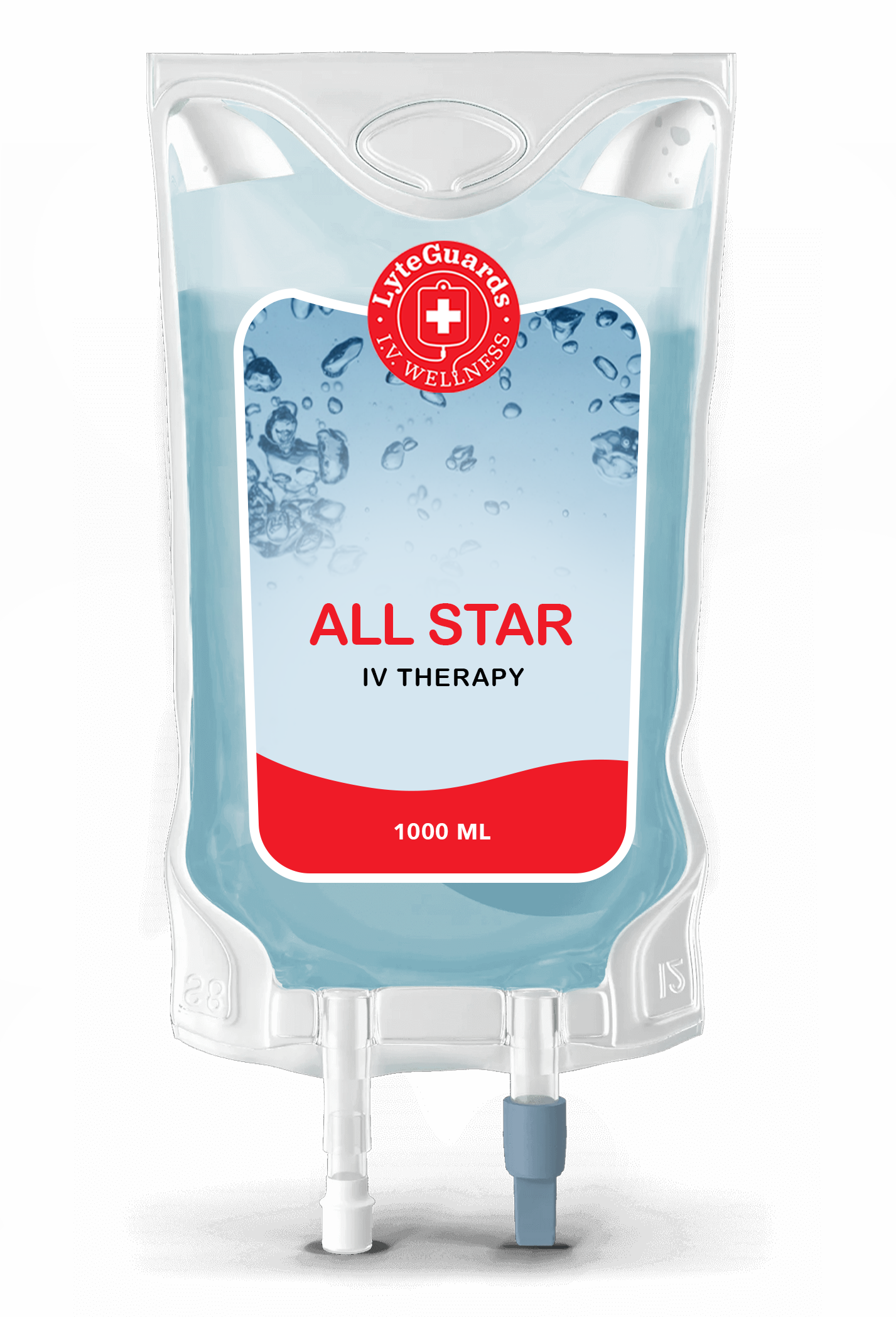 A bag of all star v therapy is sitting on a white surface.