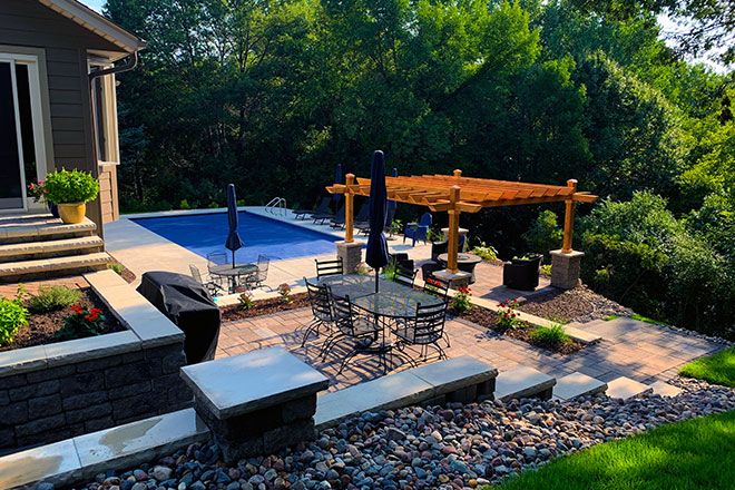 Pool and Charming Landscaping Design — Burnsville, MN — Valley Pools & Spas