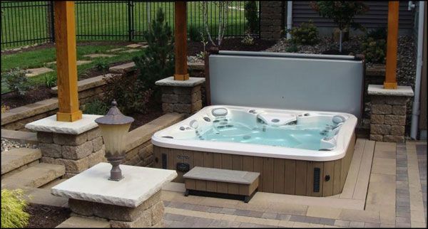 New Hot Tub in Garden — Burnsville, MN — Valley Pools & Spas