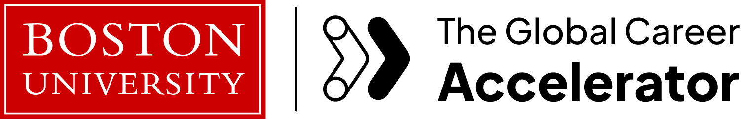 Boston University and The Global Career Accelerator logo