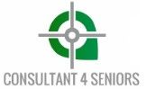 Green "C" logo with a target in the center; "Consultant 4 Seniors" text below.