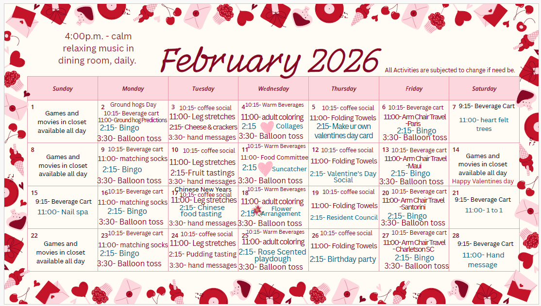 Calendar | Villa Maria Calendar | Villa Maria