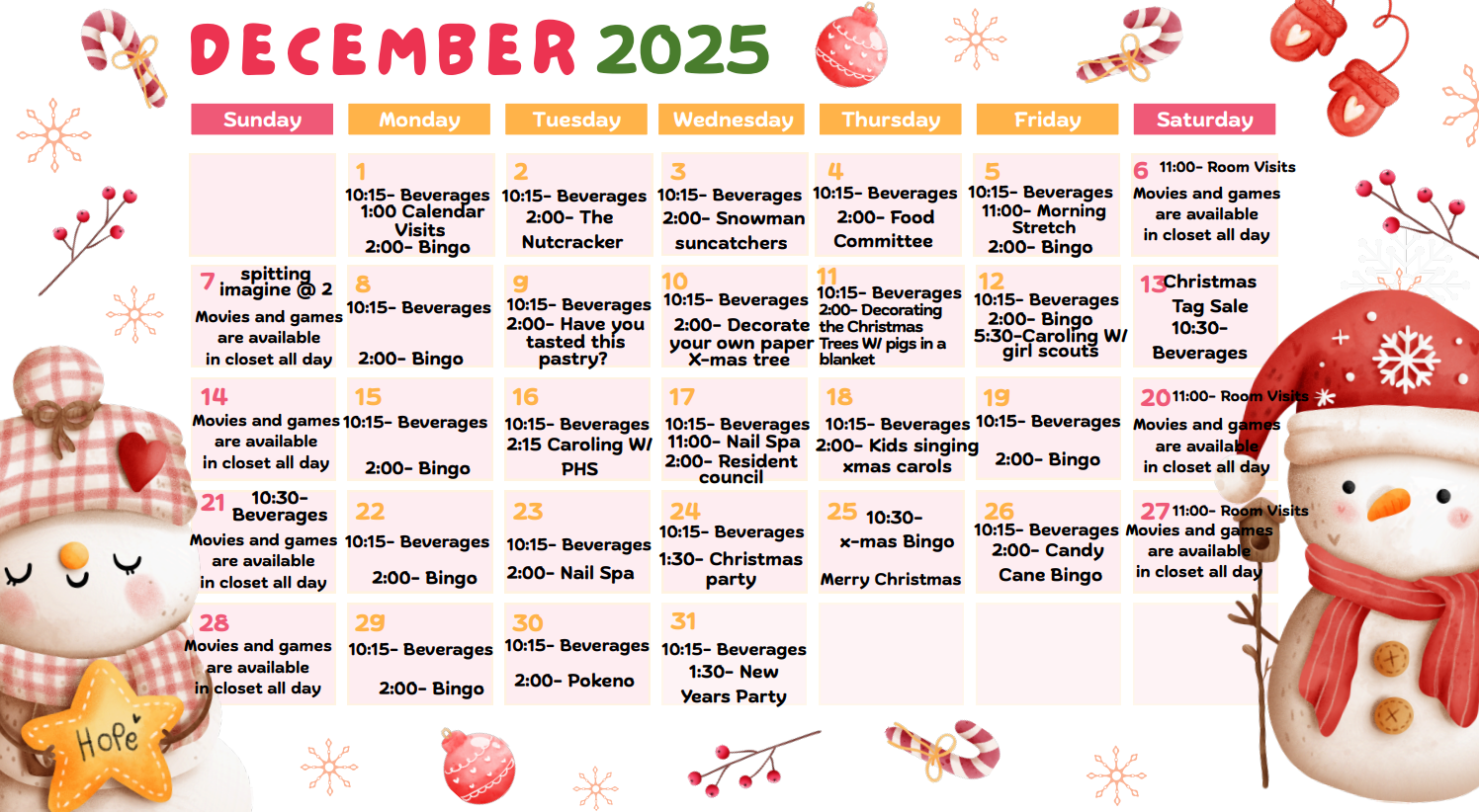 Calendar | Villa Maria Calendar | Villa Maria