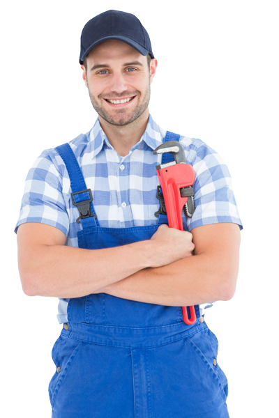 Man Smiling and Holding a Wrench  — Rancho Cucamonga, CA — Advanced Plumbing Solutions
