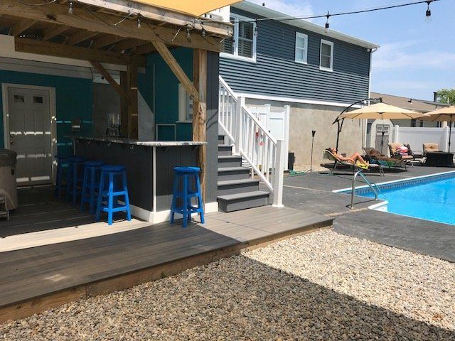 Blue Bar Countertop — Brick, NJ — Spaulding Fabricators