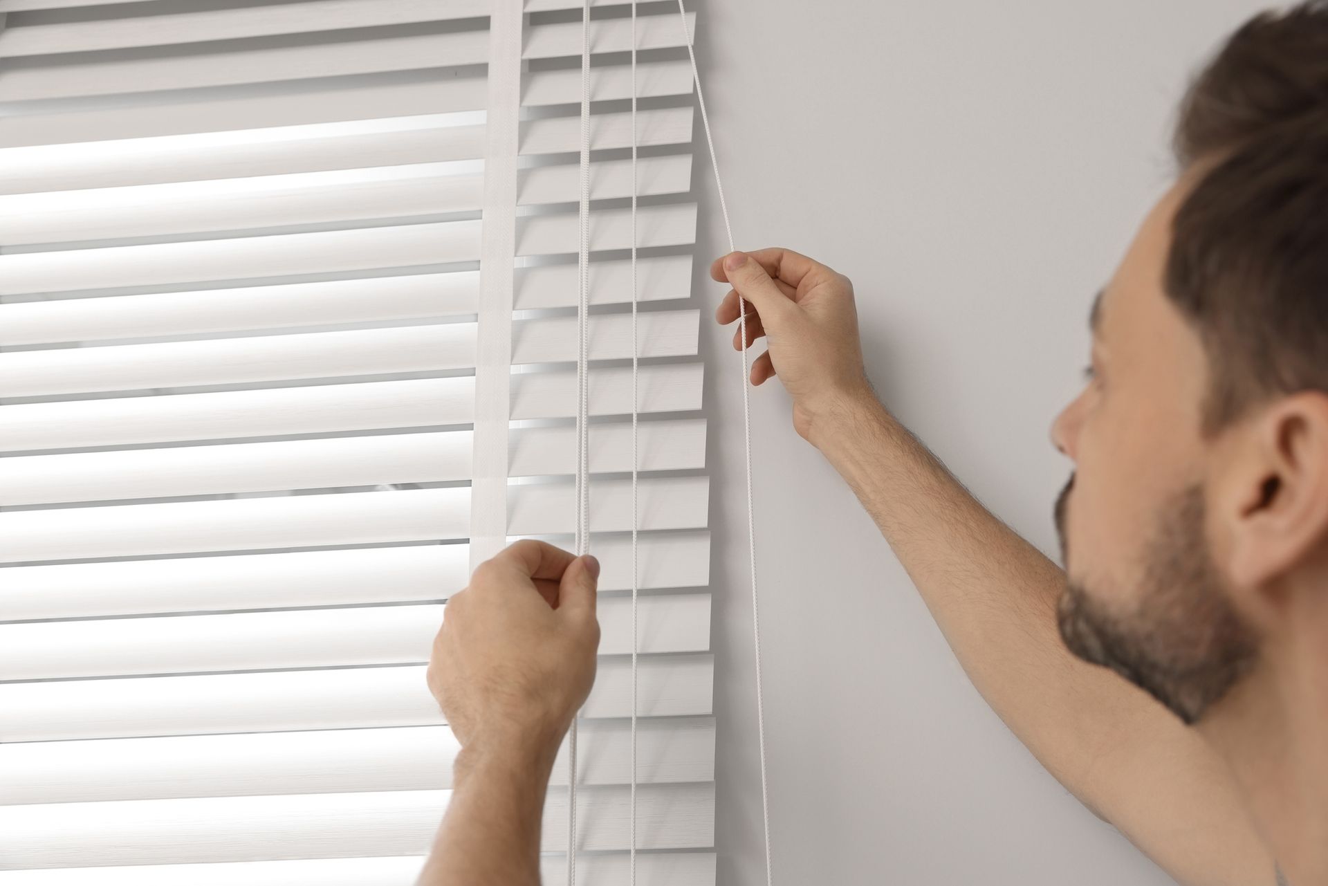 Man Repairing Blinds - Blairgowrie, VIC - Curtains & Blinds by Dannielle Harris