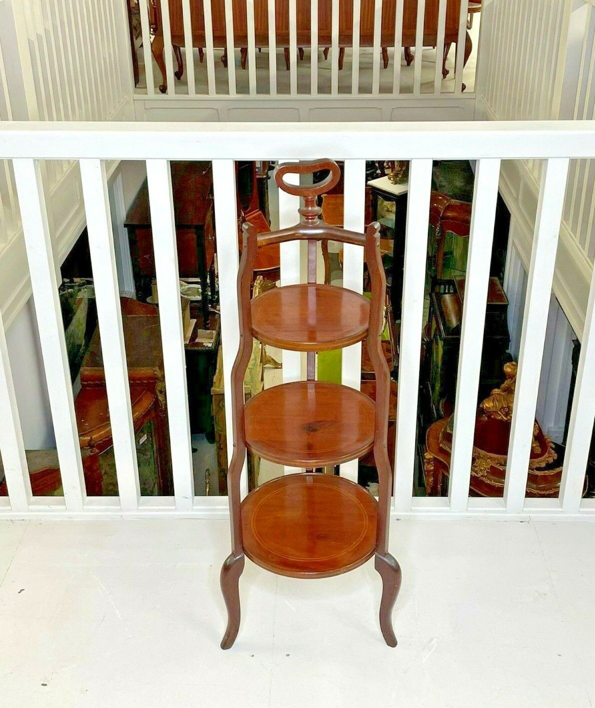 mahogany three tier cake stand