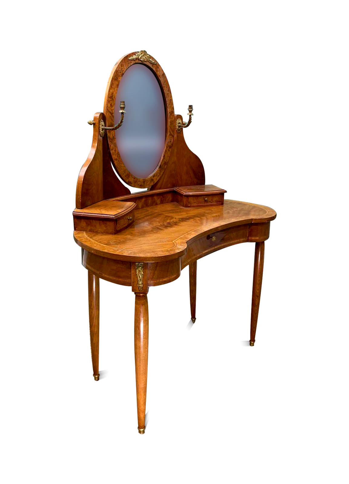 Antique Dressing Table 20th century Empire-Style Walnut Dressing Table