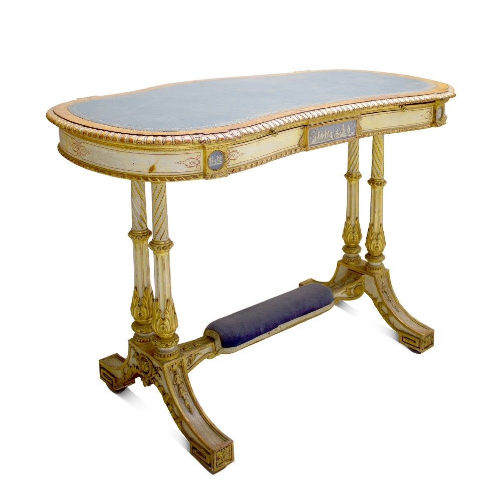 painted writing table